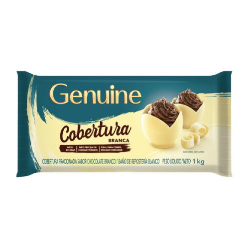 Cobertura Genuine Chocolate Branco - Barra 1Kg