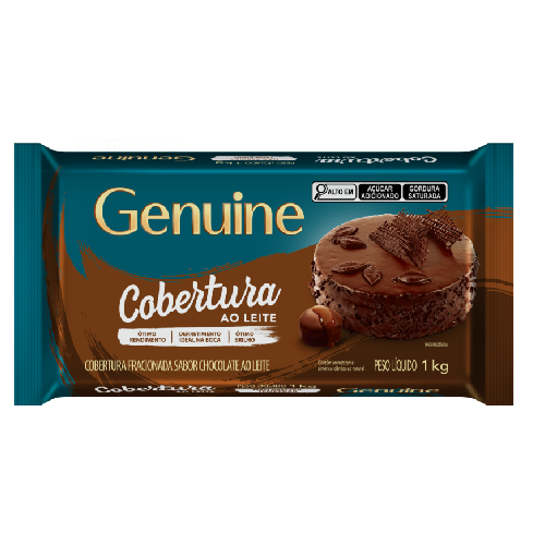 Cobertura Genuine Chocolate Ao Leite - Barra 1Kg