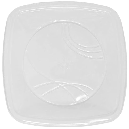 Prato Quadrado Descartável Trik Trik Branco 15CM - Embalagem com 10 UN