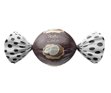 Embalagem para Trufa e Bombom Coco 15X16cm  - Pacote com 100 UN