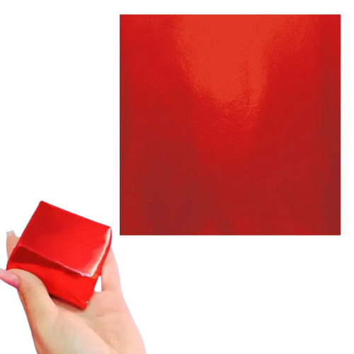 Embalagem Cromus Para Bolo Gelado Vermelho 20x22CM - Embalagem com 50 UN