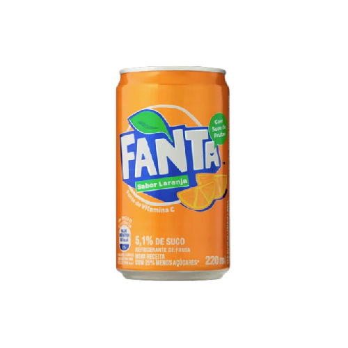 Refrigerante Fanta - Lata Sleek com 220ML