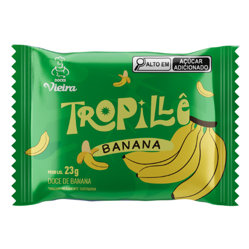 Doce de Banana Vieira Tropilê - Embalagem com 23G