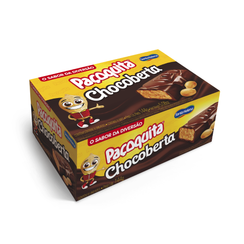 Paçoca Paçoquita Chocoberta - Display com 8 UN