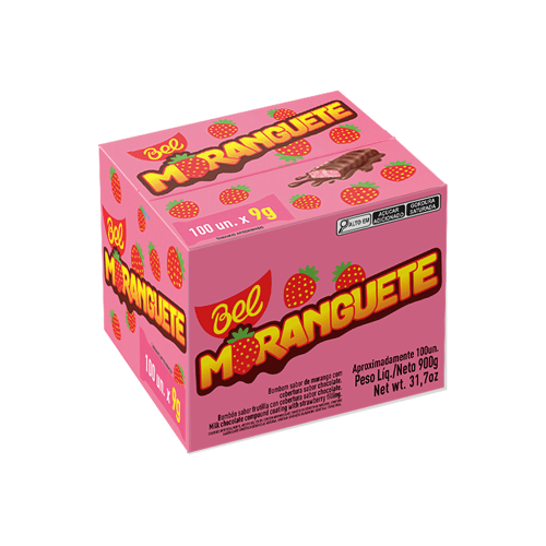 Caixa Bombom Moranguete - Embalagem com 900G