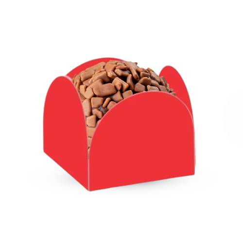 Porta Forminha 4 pétalas Vermelho NC Toys - Pacote com 50UN
