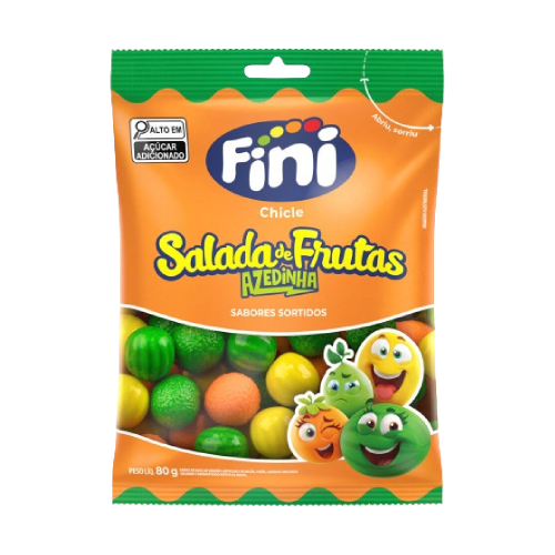 Chiclete Fini Salada de Frutas Azedinha - Pacote com 80G