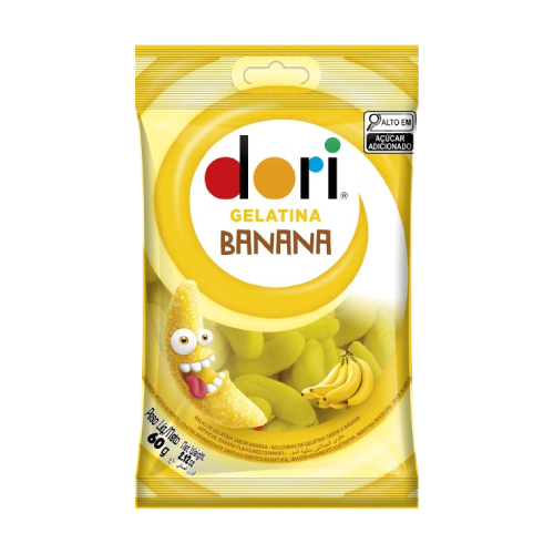 Bala de Gelatina Dori Banana - Pacote com 60G