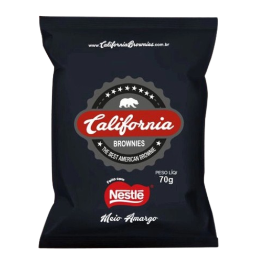 Brownie California Feito com Nestlé Meio Amargo - Pacote com 70G
