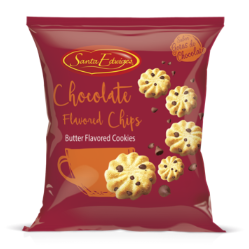 Cookies Amanteigados Santa Edwiges Gotas de Chocolate 90G