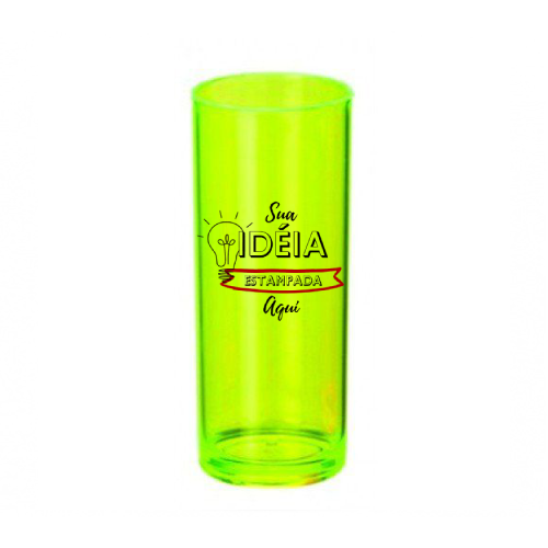 Copo Long Drink Cor Verde 350ML Personalizado