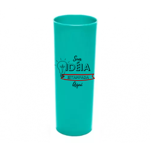 Copo Long Drink Cor Azul Tiffany 350ML Personalizado