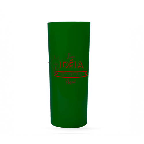 Copo Long Drink Cor Verde Bandeira 350ML Personalizado
