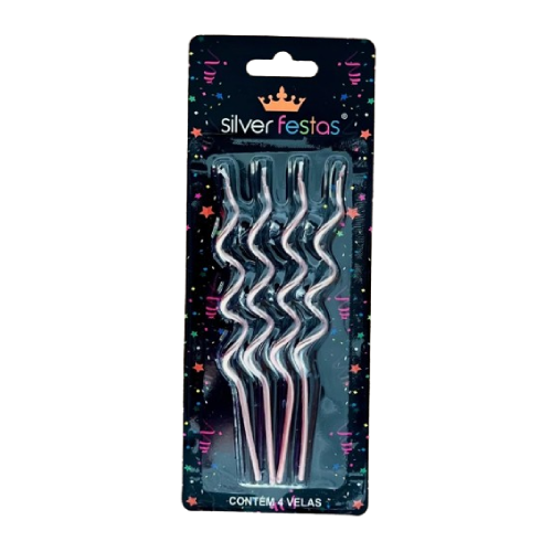Vela Espiral Rose Gold 14CM - Pacote com 4UN