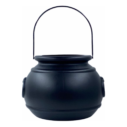 Balde Caldeirão de Bruxa Halloween Preto - Tamanho 13CM
