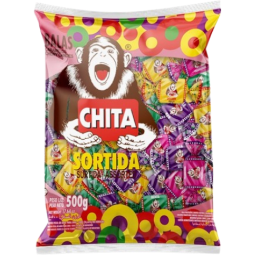 Bala Mastigável Cory Chita Sortida - Embalagem com 500G
