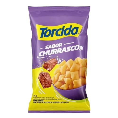 Salgadinho Torcida Sabor Churrasco - Pacote com 35G