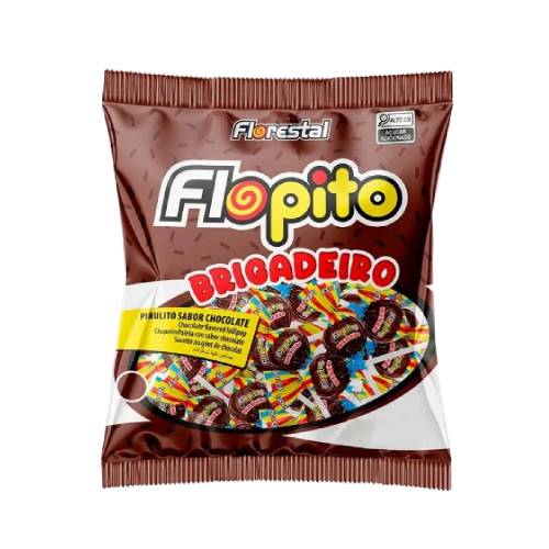 Pirulito Flopito Sabor Brigadeiro -  Pacote com 500G