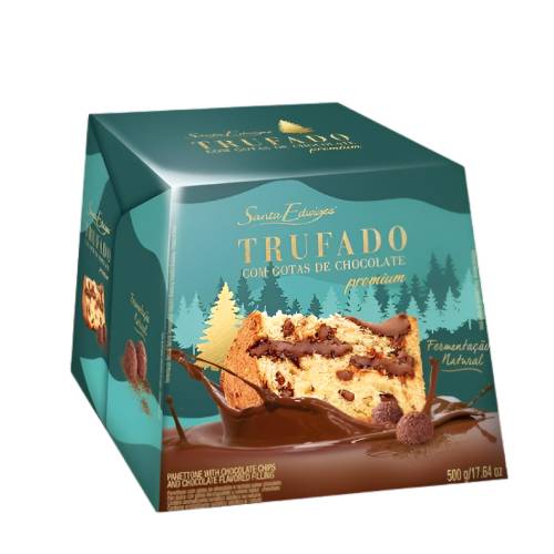 Panettone Santa Edwiges Premium Trufado com Gotas de Chocolate 500G