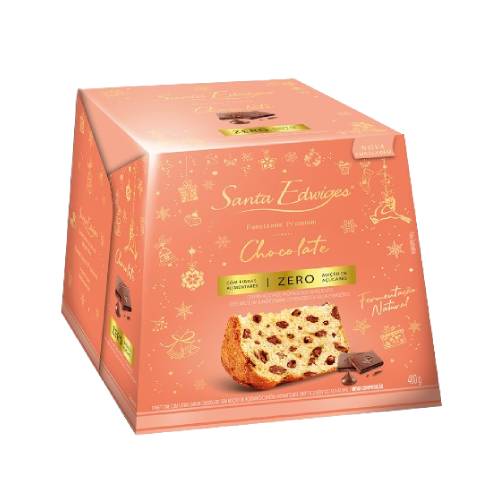 Panettone Santa Edwiges Gotas De Chocolate Zero Açúcar 400G