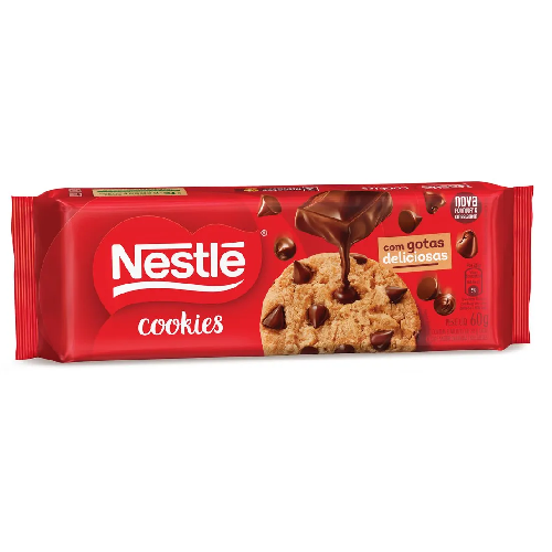 Cookie Nestlé com Gotas Sabor Chocolate - Embalagem com 60G