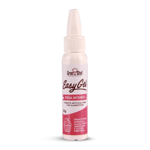 Corante Easy Gel Gran Chef Rosa Intenso - Embalagem com 25G