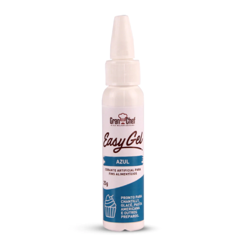 Corante Easy Gel Gran Chef Azul - Embalagem com 25G