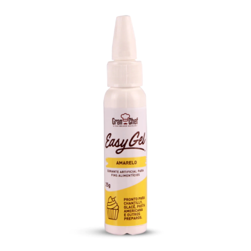 Corante Easy Gel Gran Chef Amarelo - Embalagem com 25G