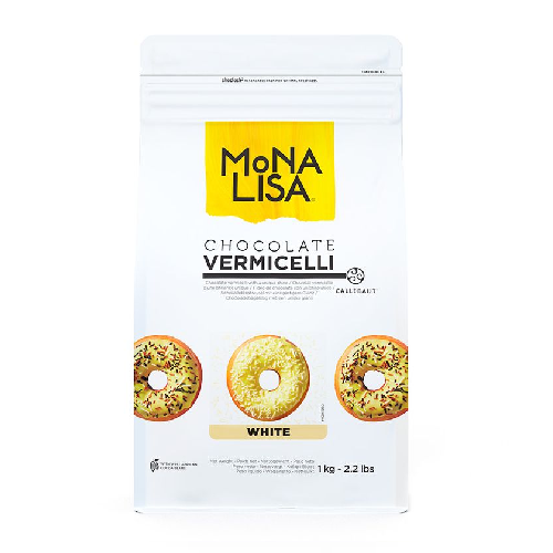 Vermicelli de Chocolate Branco Mona Lisa - Pacote com 1kg