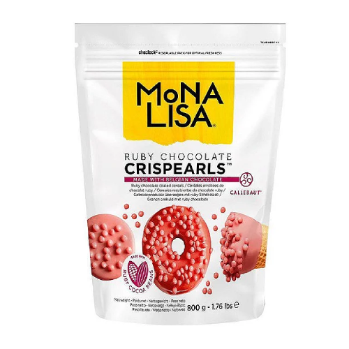Crispearls De Chocolate Belga Ruby Monalisa - Pacote com 800G