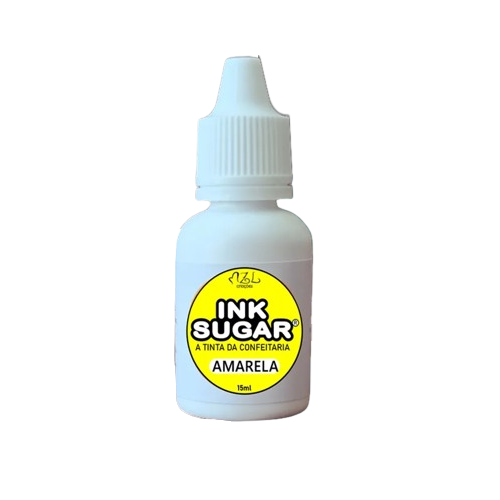 Tinta Alimentícia Ink Sugar Amarelo Perolado - Embalagem com 15ML