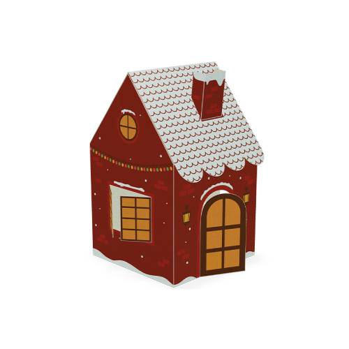 Caixa Ideia Para Doces Casinha do Papai Noel