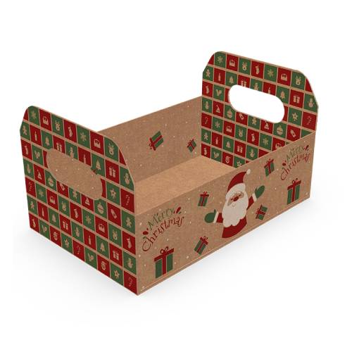 Cesta Caixote Ideia Natal Kraft - Tamanho G