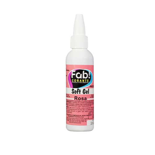 Corante Fab Soft Gel Rosa 25G
