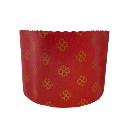 Forma Vermelha para Panettone 500G - 10 UN