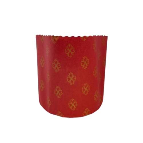 Forma Vermelha para Panettone 100G - 10 UN