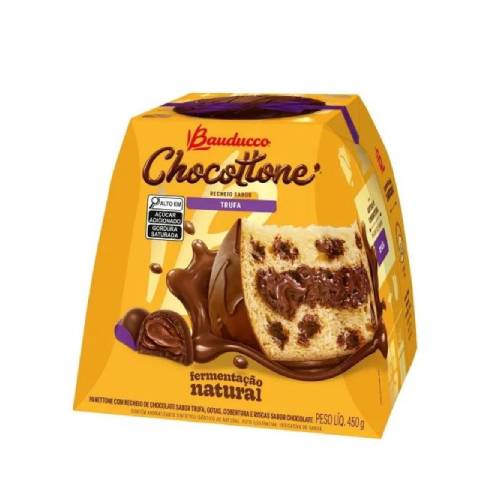Panettone Bauducco Chocottone Recheio Sabor Trufa 450G