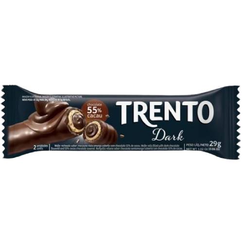 Chocolate Wafer Trento Dark - Embalagem com 29G