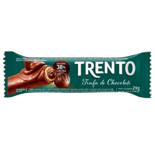 Chocolate Wafer Trento Trufa de Chocolate - Embalagem com 29G