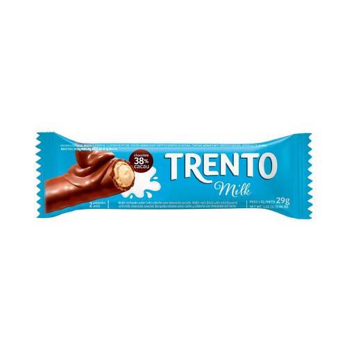 Chocolate Wafer Trento Milk - Embalagem com 29G