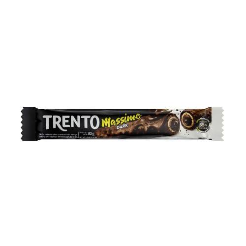Chocolate Wafer Trento Massimo Dark - Embalagem com 25G