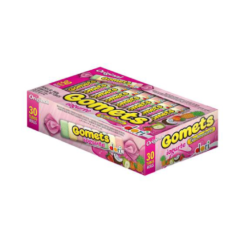 Bala de Goma Sortida Tubo Gomets Sabor Iogurte - Embalagem com 960G