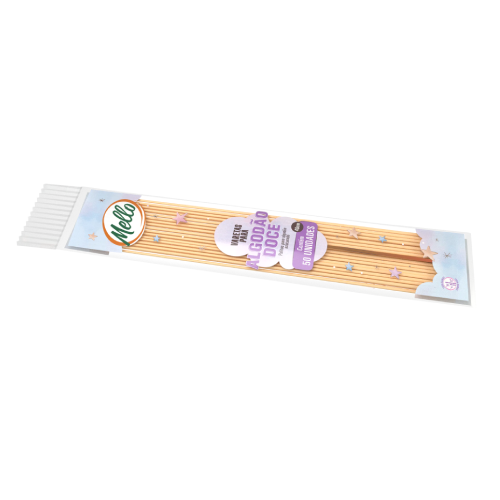 Varetas Para Algodão Doce de 40CM - Embalagem com 50 UN