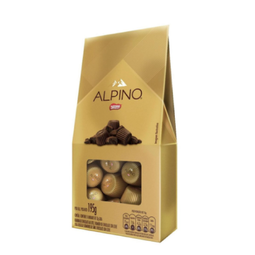 Bombom Nestlé Alpino ao Leite - Embalagem com 195G