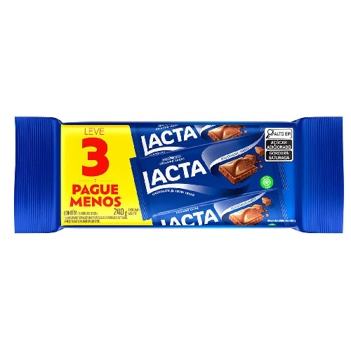 Chocolate Lacta ao Leite Multipack 240G
