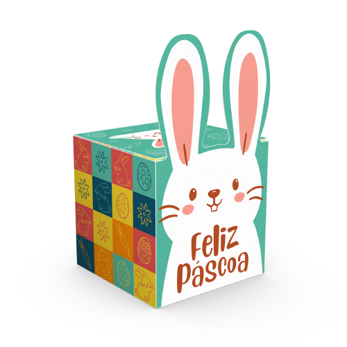 Caixa Pop Up Páscoa Divertida 8x8x8CM