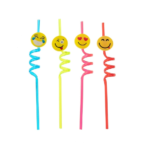 Canudo Silver Divertido Smile - Embalagem com 4 UN