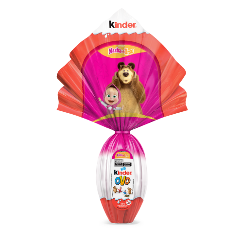 Ovo de Páscoa Kinder Chocolate ao Leite Masha e o Urso 100G