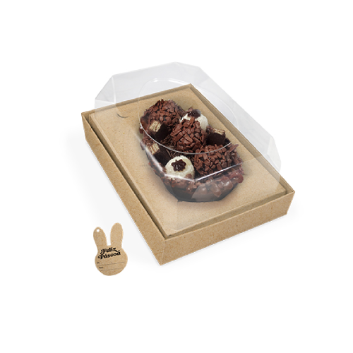 Caixa Berço Kraft para Ovo de Colher 100/150/250G