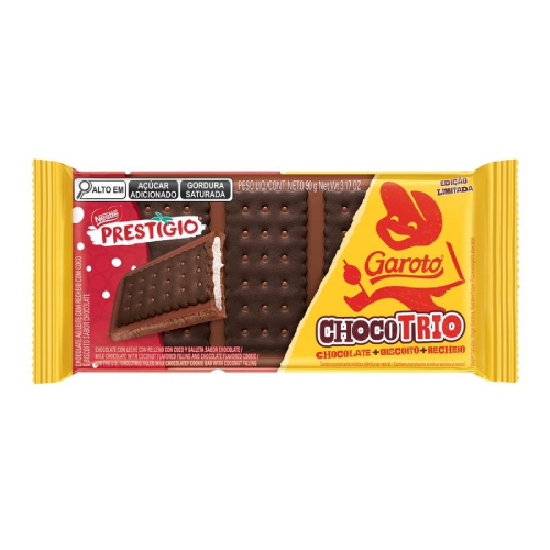 Chocolate Garoto Chocotrio Prestígio - Embalagem com 90G